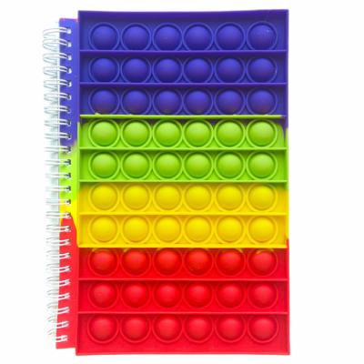 China Hot Sale AA050 Stress Reliever Toddler Push Bubble Notebook Silicone Sensory Notebook Set for sale