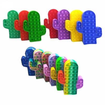 China High Quality Busy Person Game Pen Case Toy Relaxation Autism Busy Person Push Bubble Cactus Pencil Case AA060 for sale