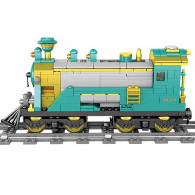 China DIY Brick Adventure Electric Train Building Tracks Set Kit Toy Train Building Blocks Building Toys For Children Boy for sale