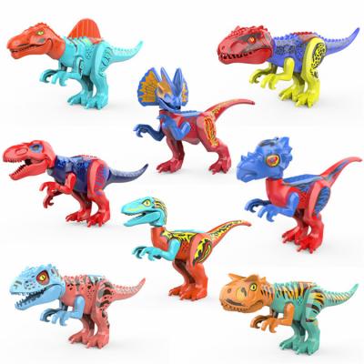 China Deformation Novelty Plastic Animal Toys Dinosaur Block Set Simple Plastic Animal Toys Toy For Children for sale