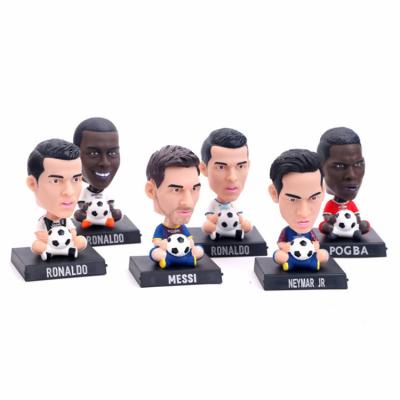 China Playing High Quality Wholesale Cristiano Ronaldo Neymar Beckham Messi Shake Version Of Q Sound Main Football Toy Action Figures Dolls Football for sale