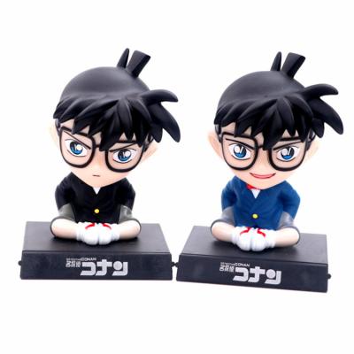 China Playing Q Version Wholesale Cartoon Shaking Head Doll Conan Phone Stand Action Figures Decorative for sale