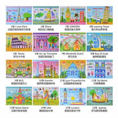 China Improve Intelligence 3D Children's DIY Handmade Materials EVA World Building Jigsaw Stickers Pack Toys for sale