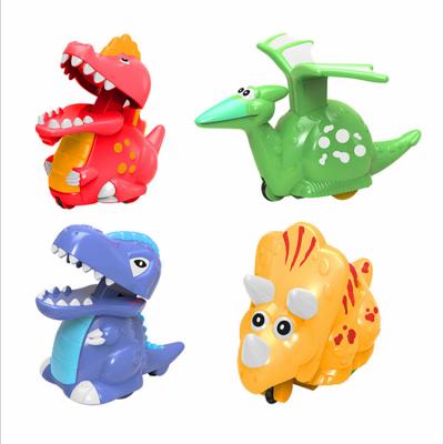 China Cultivate Creativity Custom Cute Kids Plastic Cartoon Toys Squeeze And Slide Back To Dinosaur Inertia Toys for sale