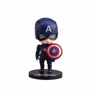 China Playing Cheap Mold 3D PVC Figure Cute Captain League Action Figure Model Justice Figure Superhero 6 Pcs Figures for sale