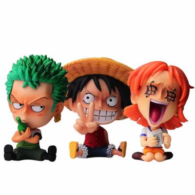 China High Quality PVC Mini Cute One Piece Luffy Figure Action Figure Japanese Anime Toys Set For Decoration for sale