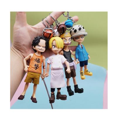 China 8Pcs/Set 14CM Anime One Piece Action Number Key Chain Set Wholesale Size High Quality Collectible Model for sale