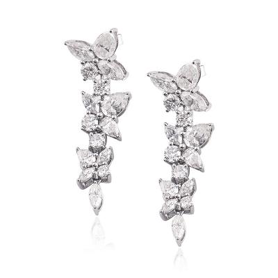 China Wholesale Cute Fashion Moissanite Earrings 2022 Silver Statement Earrings Women Jewelry for sale