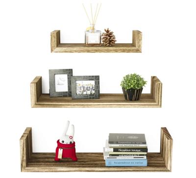 China Modular Set of 3 Wall Mounted Solid Wood Shelves Wall Floating Shelves for sale