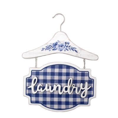 China Europe Decorative Wall Hanging Laundry Room Plaque Wooden Sign For Wall Art for sale