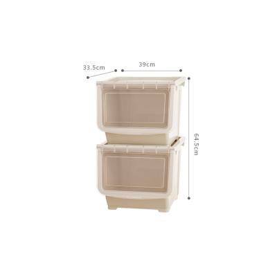 China Visual Lid for Home Clothes Organizer Big Plastic Box Storage Boxes Easy Access for sale