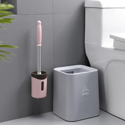 China Household Modern Wall Mounted Holder Durable Fashionable Round Toilet Brush for sale