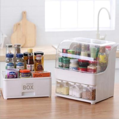 China Stored kitchenstorage box/bottles for multifunctional soy sauce and vinegar salt storage rack for sale