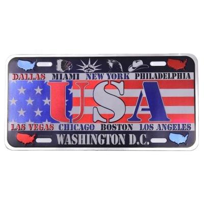 China Embossing Gray Card Plates Clear Gray Card USA Dish American Dish Gray Card License Plate for sale