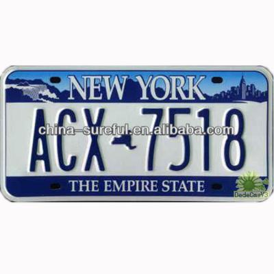 China Home decoration; Metal sign; Souvenir gifts; Advertising Decorative White Reflective License Plates with 3M Reflective Film for sale