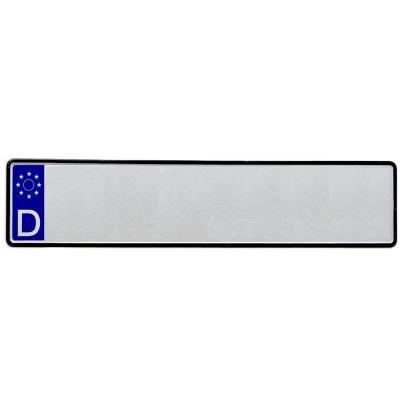 China Making Gray Card Plates Empty Bike And Car European Number European Reflective 3M Aluminum License Plates Film Car Plates for sale