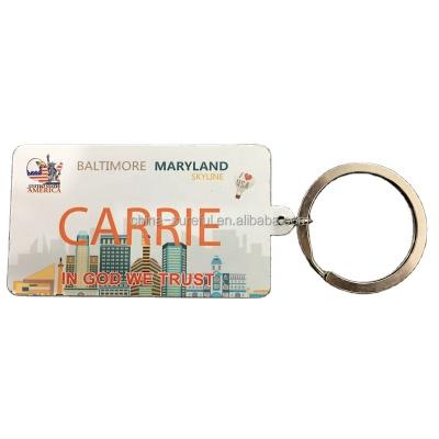 China Wholesale High Quality Custom Metal Key Chain Personalized Key Chain License Plate for Decoration Logo Custom Name for sale