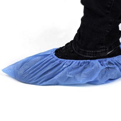 China High Quality Blue Waterproof CPE Shoe Cover Cheap Home Using Plastic PE CPE Shoe Covers for sale