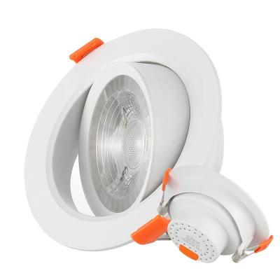 China Modern Hot Sale Ip44 Dimmable Downlight Adjustable Led Recessed Spot Parts Flexible Plastic Downlight Housing Spotlights MR16 3W 220 for sale