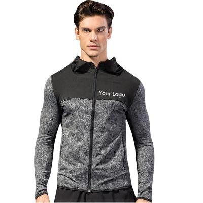 China Wholesale Men's Winter Fitness Gym Workout Hoodie Breathable Sport Jacket Anorak Logo Jacket Sports Men Custom Made for sale