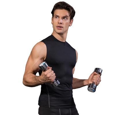 China 2021 New Men's Breathable Compression Shirt Slimming Body Shaper Vest Fitness Tank Top Gym Sports Wear Clothes for sale