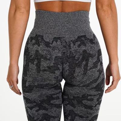 China 2022 Women's High Waist Stretch Control Breathable Four Way Seamless Warm Breathable Tummy Camouflage Yoga Pants For Women Yoga for sale