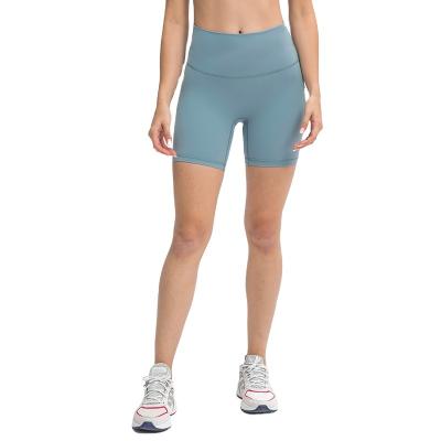 China 2021 New Women Ladies High Waist Anti-Fail Spring Workout Sanding Yoga Girl Anti-Wrinkle Shorts Fitness Sports Shorts for sale