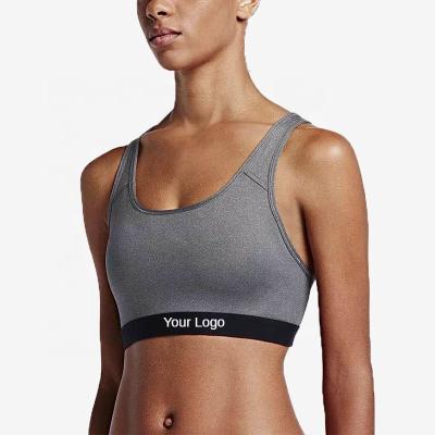 China 2021 Custom Gym Yoga Workout Sexy Logo High Impact Seamless Racerback Activewear Sports Breathable Running Training Bras For Women Fitness for sale