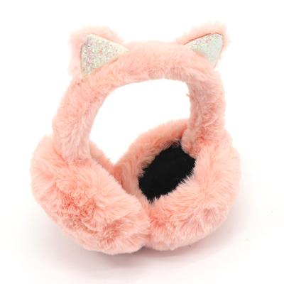 China Comfortable/Fashion/Warm Wear Ear Muffs For Kids Winter Ear Warmers Covers For Cold Weather Behind The Main Style Fleece Pink Earmuffs for sale