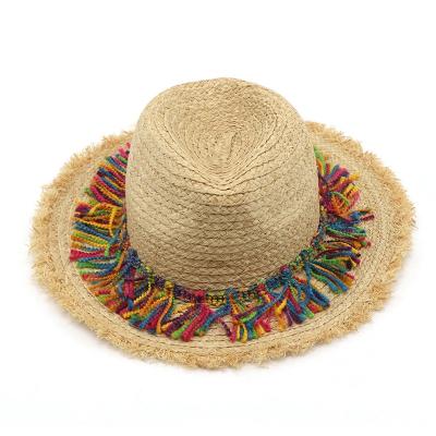 China 2022 Crownless Beach Straw Summer Beach Hat Women Supplier for sale