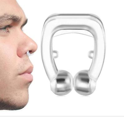 China Stop Snoring Magnetic Snoring Clip Mini Snore Stopper Factory Wholesale Clear Silicone Anti Snore Portable Nose Clip for sale