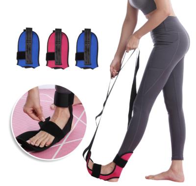 China Fitness Exercise Yoga Stretching Foot Flex Stretcher Calf Leg Strap Yoga Calf Stretcher Foot Band Ankle Strap Fitness Belt for sale