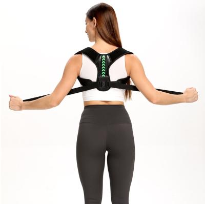 China Lumbar Adjustable Elastic Back Brace Front Clavicle Straps Orthopedic Posture Back Support Posture Corrector Back Braces for sale