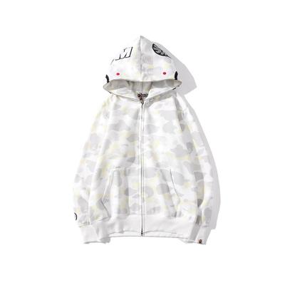 China Brand BAPE WGM Anti Shrink Japanese Camouflage Luminous Spotted Men's Letter Print Sweater Fashion Jacket Hoodie for sale