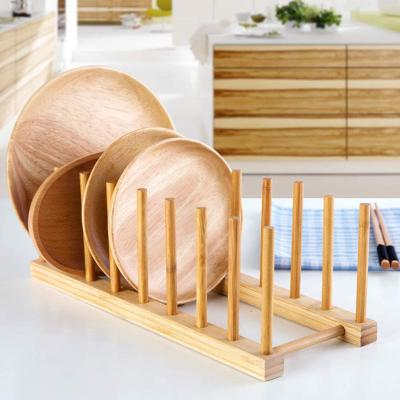 China Viable Wooden Dish Drain Rack Shelf Book Cups Wooden Drying Rack Display Rack for sale