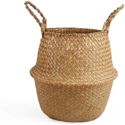 China Factory wholesale viable high quality handmade woven wicker basket from handwork best seller for gift for home decor for sale