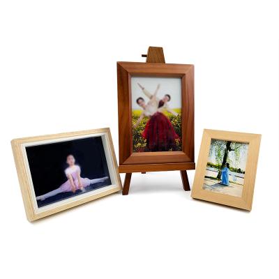 China Eco-Freindly Multi Rack Vintage Wooden Wall Photo Frames With Glass Interior for sale