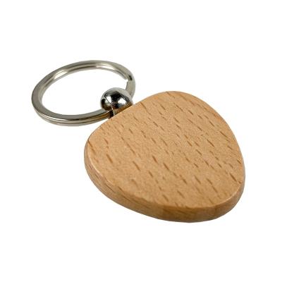 China Eco-Freindly New Promotion Exquisite UV Printing Multiple Types Pine Natural Color Engraved Wooden Key Ring Key Chain for sale