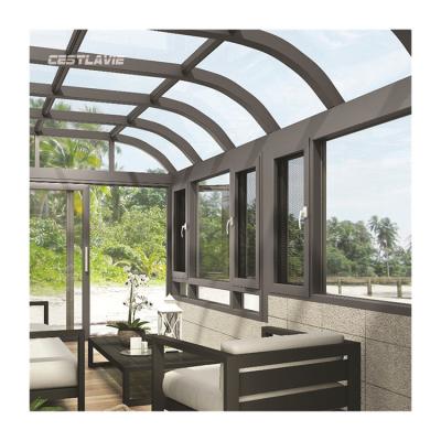 China Heat Insulation And UV Protection China Supplier Customized Aluminum Alloy Glass Exterior Sunlight Room for sale