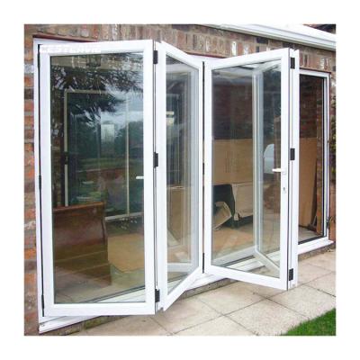 China Magnetic Screen Factory Outlet Accept Custom Huge Aluminum Glass Horizontal Bi-folding Window for sale