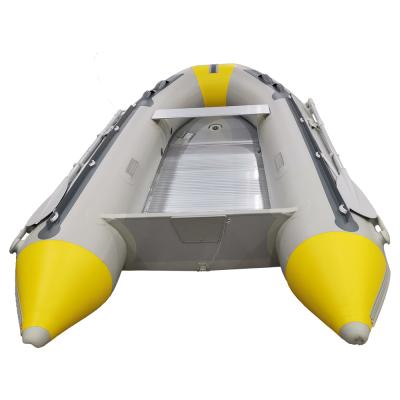 China PVC Inflatable Rescue Boat With Aluminum Floor 0.9mm PVC Fishing Boat for sale