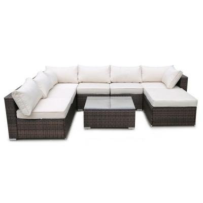 China Luxury Style Sofa Set Garden Rattan Wicker Sofa Sectionals Outdoor Furniture Nice Modern Design for sale