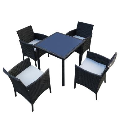 China Modern Home Furniture Rattan Table Set Garden Chairs Outdoor Furniture For Dining Room And Restaurant for sale