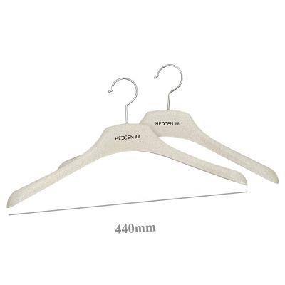 China Wholesale Customized Friendly Multi-Functional/ABS/ECO Gold Hook Coat Hanger Luxury Beige Plastic Hangers For Adult Cloth Clothing Display Rack for sale