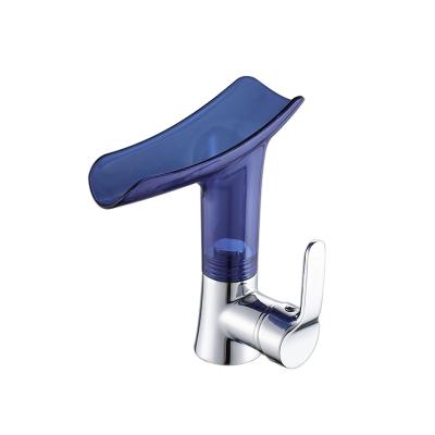 China Hot Selling Hot Selling Amazon Express Metered Faucets New Hot Selling Amazon Basin Mixer Taps Hot And Cold Water Basin Mixer Ebay Bathroom Waterfall Sink Faucet With Blue Brown for sale