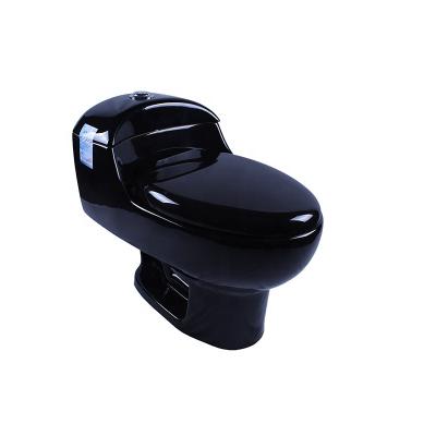 China Double-Flow Black Ceramic Toilet Commode Western WC Bowl Models With Price for sale