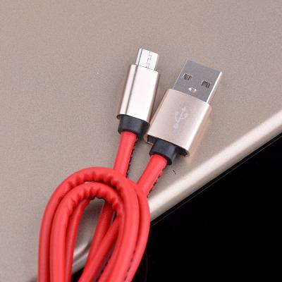 China 1M PU Jacket Excellent Quality Leather Braided Leather Nickled USB Data USB Cable Charger With Cable Wristband for sale