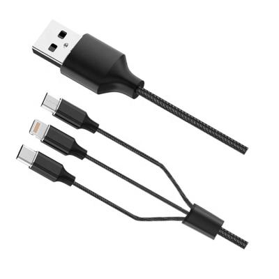 China Latest Model MP3/MP4 Player Durable Fast Charger Micro Usb Phone Cable 3 in 1 Charging Cable for sale