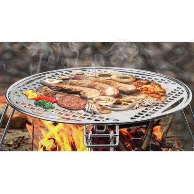 China Easily Assembled Outdoor Portable Fold Camping Stainless Steel BBQ Grill for sale