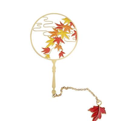 China China Exquisite Hollow Maple Leaf Around Fan Landmark Exquisite Gift for sale